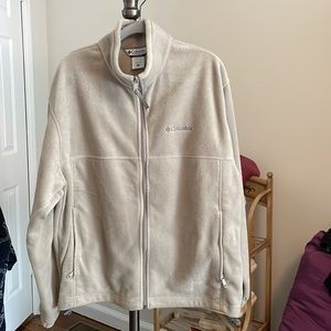 Men’s Columbia Fleece lightweight zip up size XL taupe color